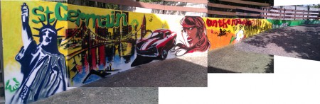 graff avec jeunes de la Passerelle de Saint Germain